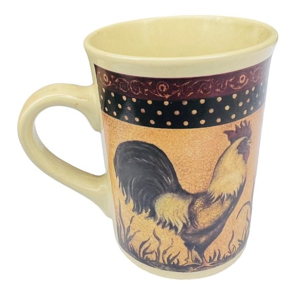 Vintage B.I Inc Ceramic Tea Pot and Mug 2 Piece Set Rooster Design - Picture 12 of 12